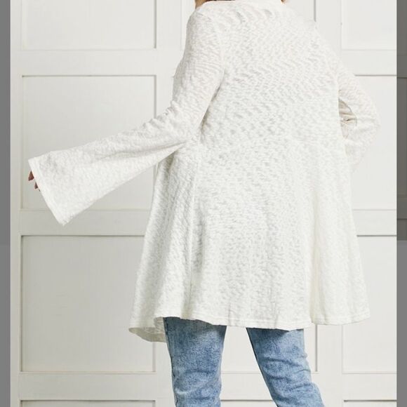 🆕 Suzanne Betro White Lace Accent Open Cardigan - Picture 3 of 10